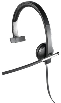 Logitech H650e Mono Monoaural Diadema Negro - Auriculares con micrófono (Centro de Llamadas/Oficina, Monoaural, Diadema, Negro, Alámbrico, 50-10000 Hz