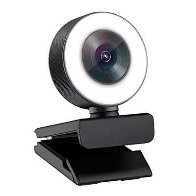 Webcam 1080P para La RetransmisióN de Videojuegos Camara Web Luz Y MicróFono Incorporados Enfoque AutomáTico para Windows 10 Videoconferencias por Sky