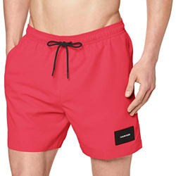 Calvin Klein Medium Drawstring Bañador, Rosa (Jewel Pink T1I), Large para Hombre en oferta