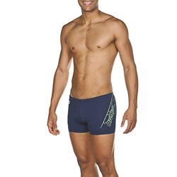 ARENA - Bañador para Hombre, diseño de Bayron, Hombre, Bañador para Hombre, 001774, Azul Marino-Verde, 48 precio