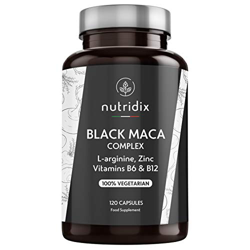 Nutridix Maca Negra Andina 1.200 mg por Dosis - Extracto Equivalente a 24.000 mg de Maca Planta concentrada 20:1 con L-Arginina, Vitamina B6, B12 y Zi características