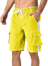 TACVASEN - Bañador para hombre de secado rápido con forro de malla, Hombre, amarillo, M precio