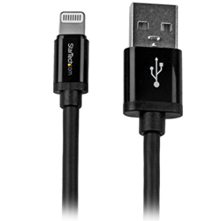 StarTech.com Cable Lightning a USB de 2m - Cable Largo para iPhone / iPad / iPod - Cable de Carga Rápida - Certificación MFi de Apple - Negro características