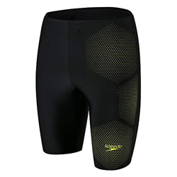 Speedo Tech Placement Jammer Am Bañador, Hombre, Black/Fluo Yellow, 38 precio