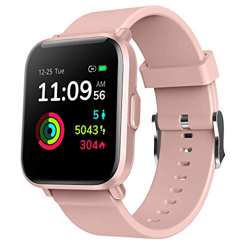 Reloj Inteligente Mujer Rosa, GRDE Smartwatch Fitness 24H Monitor de Oxigeno(SpO2)/Ritmo Cardíaco/Sueño, 5ATM Impermeable Reloj GPS Running con 18 Mod características