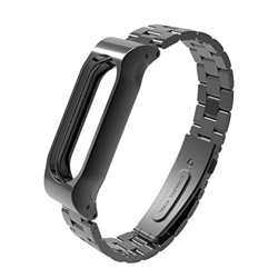 NICERIO Pulsera de reemplazo de Metal WatchBand Pulsera Accesorios para Xiaomi Mi Band 2 (Negro) características