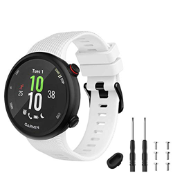 Correa GVFM compatible con Garmin Forerunner 45, pulsera de silicona deportiva de repuesto para Forerunner 45 y Swim 2 (blanco) características