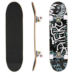 ANCHEER Skateboard Monopatín 79x19cm Patinetas Estándar Completas para Niños Jóvenes Principiantes,Cubierta de Madera de Arce Canadiense 7 Capas con R en oferta