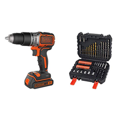 BLACK+DECKER BL188KB-QW - Taladro Percutor Motor Brushless con 2 velocidades 18 V + BLACK+DECKER A7188 - Set de 50 piezas con brocas y puntas para ato en oferta