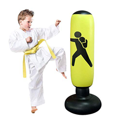 JanTeelGO Saco de Boxeo, Boxeo Inflable autoportante Aptitud Objetivo Bolso del Soporte de la Torre, MMA perforación Kick Formación Tumbler Bop Bolsa  en oferta