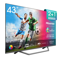 Hisense 43AE7400F UHD TV 2020 - Smart TV, Resolución 4K, Dolby Vision, Wide Color Gamut, audio DTS Virtual-X, Ultra Dimming, Vidaa U 4.0, compatible a características