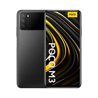 Poco M3 - Smartphone 4+128GB, Pantalla 6,53" FHD+ con Dot Drop, Snapdragon 662, Cámara triple de 48 MP con IA, batería de 6000 mAh, Power Black