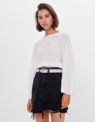 Bershka Blusa Espalda Descubierta Mujer S Crudo en oferta