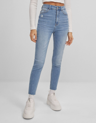 Bershka Jeans Super High Waist Mujer 42 Azul Lavado características