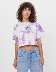 Bershka Camiseta Supernenas Mujer Xs Morado en oferta