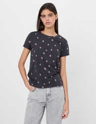 Bershka Camiseta Con Manga Corta Mujer S Lima características