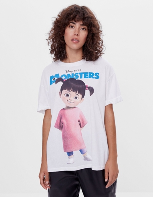 Bershka Camiseta Monstruos Sa Mujer Xs Blanco