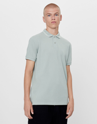 Bershka Polo De Manga Corta Hombre Xs Verde precio