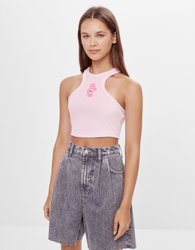 Bershka Top Care Bears Velvet Mujer S Rosa en oferta