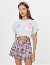 Bershka Camiseta Care Bears Cropped Mujer L Azul Claro en oferta