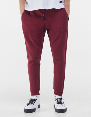 Bershka Pantalón Jogger Otomán Hombre M Granate