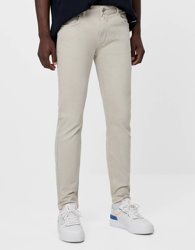 Bershka Pantalón Super Skinny Hombre 42 Arena en oferta