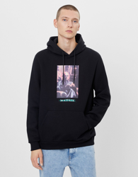 Bershka Sudadera Print Matrix Hombre M Negro precio