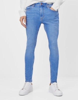 Bershka Jeans Super Skinny Hombre 42 Azul