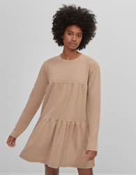 Bershka Vestido Babydoll Mujer L Camel características