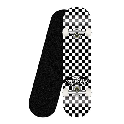 Standard Tricks Skateboard Completo 31"Patrón a Cuadros 7 Capas Maple Decks Tabla de Skate cóncava de Doble Patada, Soporte Negro