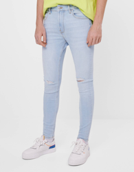 Bershka Jeans Super Skinny Hombre 46 Azul Claro características