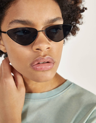 Bershka Gafas De Sol Cat Eye Mujer Negro