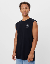 Bershka Camiseta Sin Mangas Hombre Xl Negro en oferta