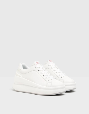 Bershka Zapatilla Plataforma Xl. Mujer 36 Blanco