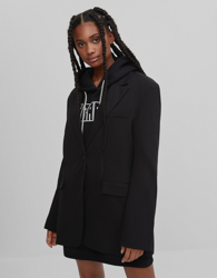 Bershka Blazer Oversize Mujer S Negro características