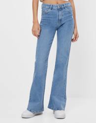 Bershka Jeans Flare Mujer 36 Azul Lavado características