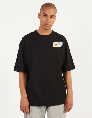 Bershka Camiseta Pokémon Hombre M Negro