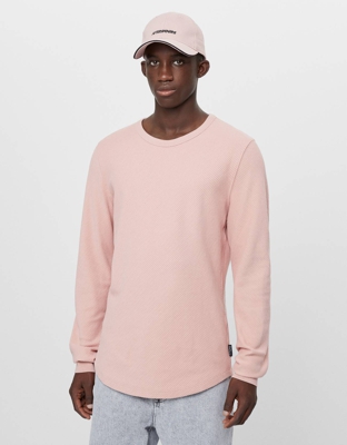 Bershka Jersey Otomán Hombre M Rosa