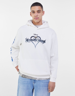 Bershka Sudadera Capucha Kingdom Hearts Hombre Xl Blanco