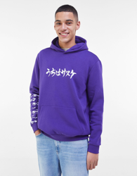 Bershka Sudadera Capucha Print Naruto Hombre S Morado precio