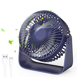 Jovego Mini Ventilador USB, Portátil Ventilador USB de Mesa Regulable en 3 Velocidades, Puede Poner Aceites de Aromaterapia, Ruido Bajo, para Coche, O en oferta