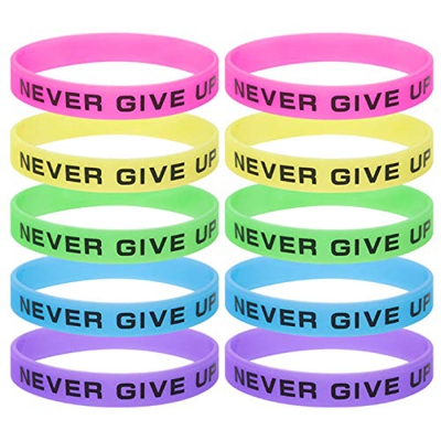 ZYHDFH Pulseras de Silicona Inspiradoras, 10 Piezas Pulseras Luminosa Pulseras de Fitness Pulseras de Goma para La MayoríA de Los Adultos Regalo para 