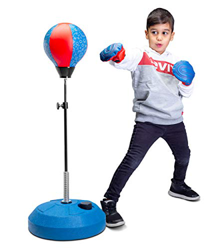 Tech Tools - Saco de Boxeo para niños, Juego de Boxeo con Soporte, Guantes de Boxeo para niños incluidos, Altura Ajustable, Gran Ejercicio y Actividad en oferta