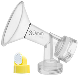 30 mm de una pieza extra para senos grande w / válvula y membrana para extractores de leche Medela; comparar a Medela 30 mm (X-Large) Personal Fit Shi en oferta