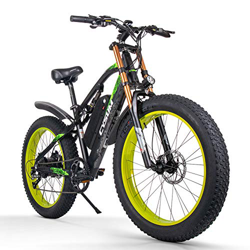 cysum Bicicletas eléctricas para Hombres, Fat Tire Ebikes de 26 Pulgadas Bicicletas Todo Terreno, Bicicleta de montaña para Adultos con 48V 17Ah Bater precio