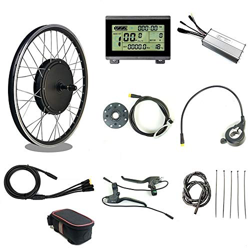 Tbrand RICETOO 48V 1000W WP Plug Kit de conversión de Bicicleta eléctrica de rotación Trasera 20"24" 26"27.5" 28"29''700C con Pantalla KT-LCD3. (48V 1 precio