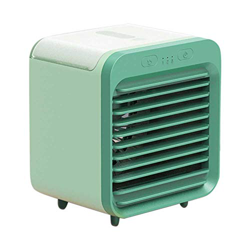 Ventilador de escritorio mini USB recargable con 3 engranajes refrigerado por agua, verde en oferta