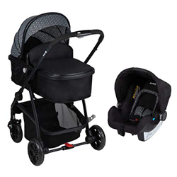 Safety 1st Hello Trio Set Carrito de bebé 3 en 1, Silla de Paseo Convertible en Capazo + Portabebé 0+, Cochecito reversible, reclinable y plegable com en oferta