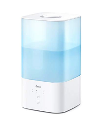 ODEC Humidificador Top Fill 2.5L con Luces LED nocturnas de 7 Colores, difusor de aceites Esenciales para Dormitorio Infantil, Control táctil, Niebla 