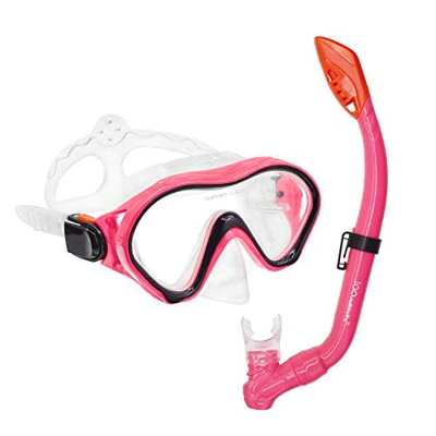 iParaAiluRy Gafas Buceo para Niños Snorkel Gafas con Tubo Buceo Gafas Antivaho Snorkel Set Azul Rosado Verde